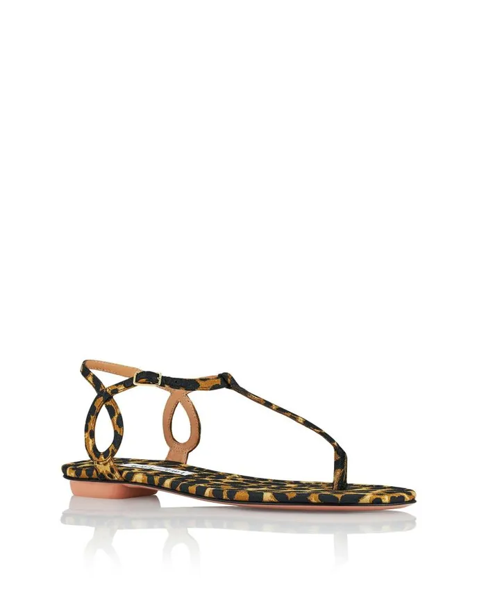 Almost Bare Sandal Flat Leopard Women Aquazzura Flats Almost Bare Sandal Flat Leopard Women Aquazzura Flats