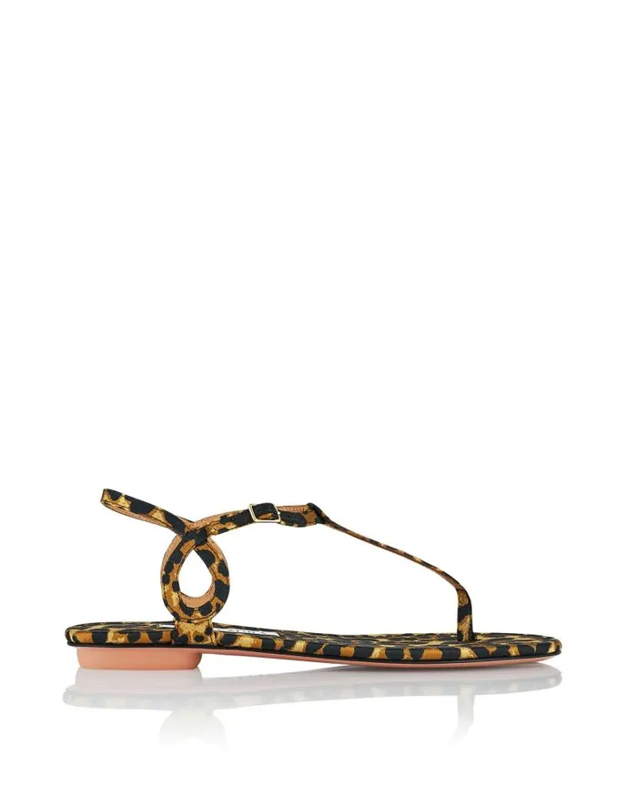 Almost Bare Sandal Flat Leopard Women Aquazzura Flats Almost Bare Sandal Flat Leopard Women Aquazzura Flats