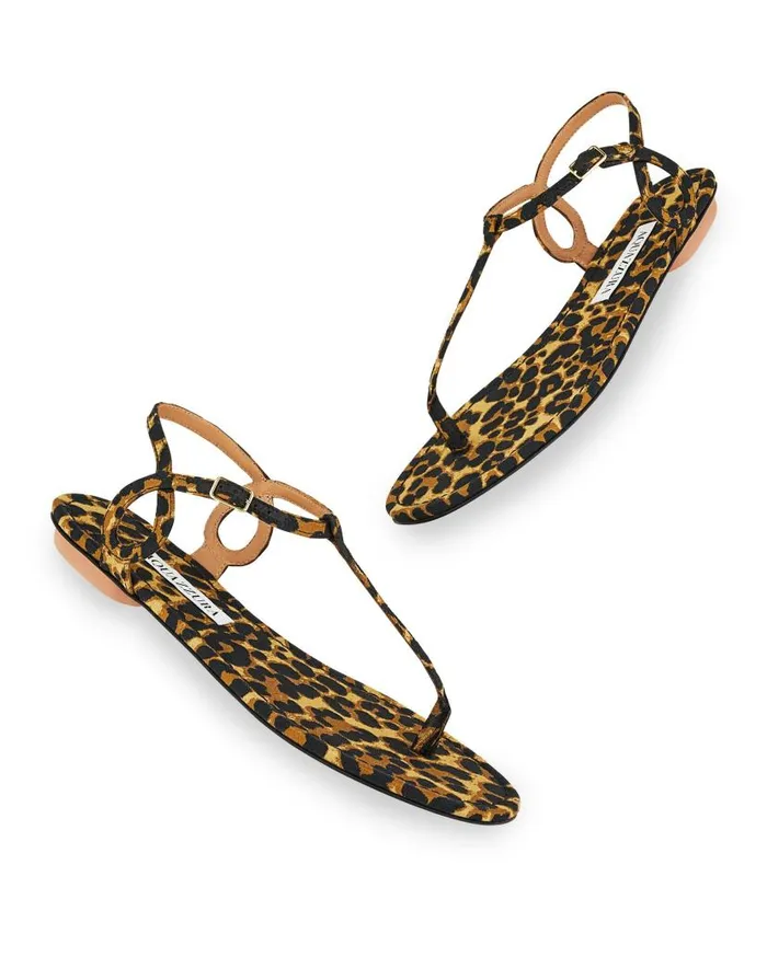 Almost Bare Sandal Flat Leopard Women Aquazzura Flats Almost Bare Sandal Flat Leopard Women Aquazzura Flats
