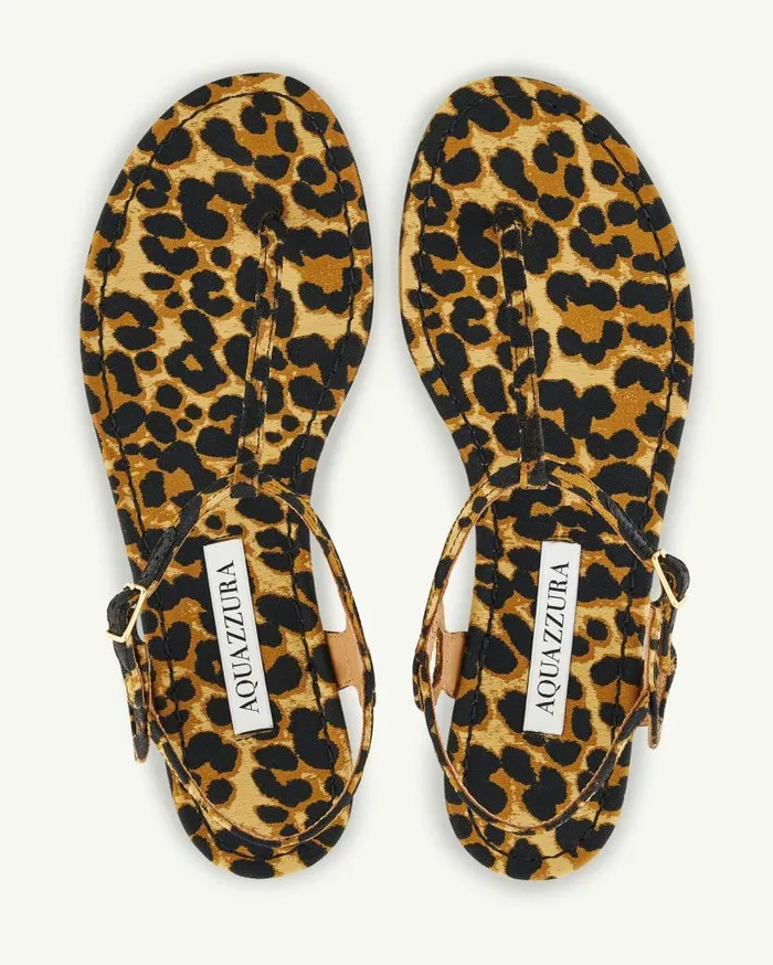 Almost Bare Sandal Flat Leopard Women Aquazzura Flats Almost Bare Sandal Flat Leopard Women Aquazzura Flats