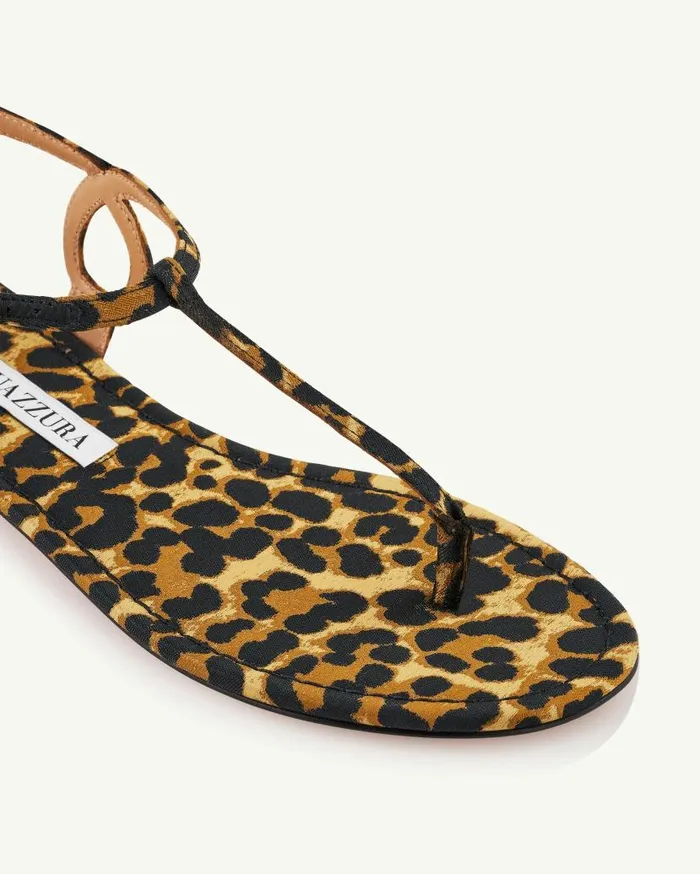 Almost Bare Sandal Flat Leopard Women Aquazzura Flats Almost Bare Sandal Flat Leopard Women Aquazzura Flats