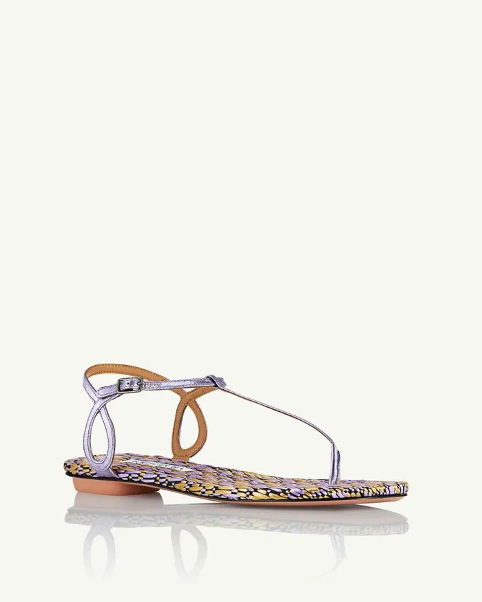 Almost Bare Sandal Flat Lilac Women Aquazzura Sandals