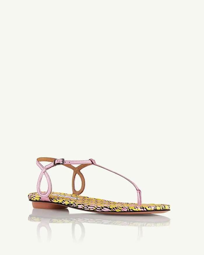 Almost Bare Sandal Flat Pink Women Aquazzura Flats