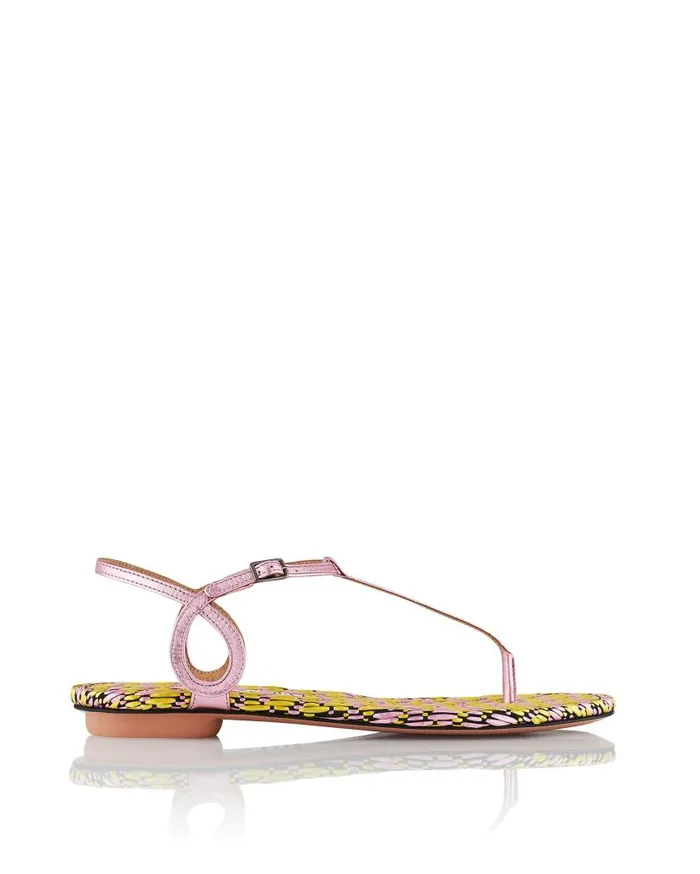 Almost Bare Sandal Flat Pink Women Aquazzura Flats Almost Bare Sandal Flat Pink Women Aquazzura Flats