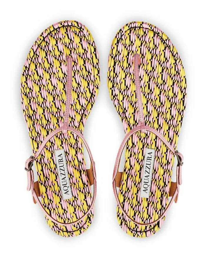 Almost Bare Sandal Flat Pink Women Aquazzura Flats Almost Bare Sandal Flat Pink Women Aquazzura Flats