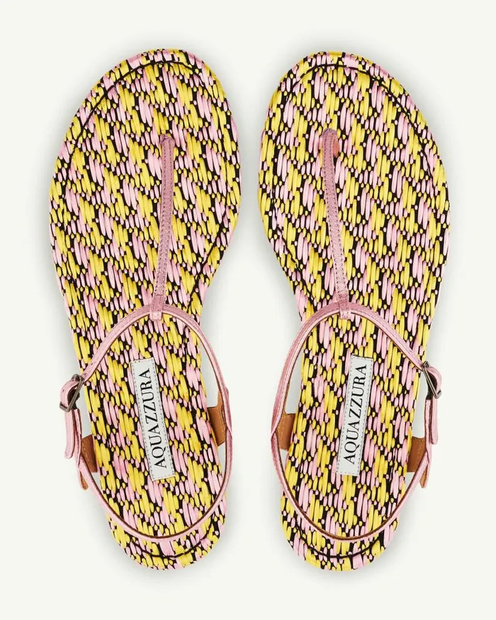 Almost Bare Sandal Flat Pink Women Aquazzura Flats Almost Bare Sandal Flat Pink Women Aquazzura Flats