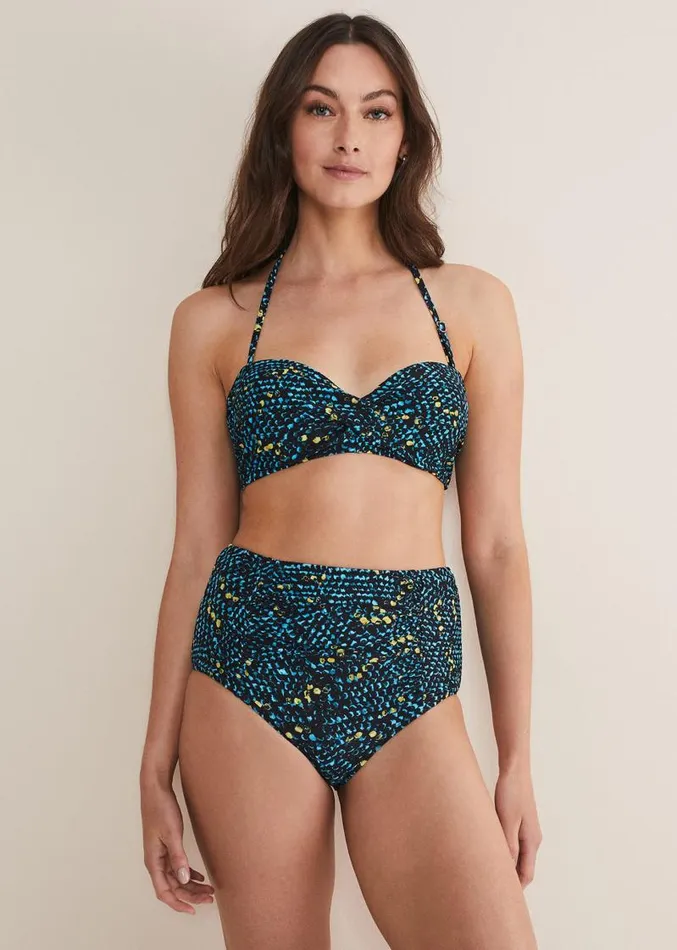 Animal Bikini Bottom Blue Multi Women Phase Eight Swimwear