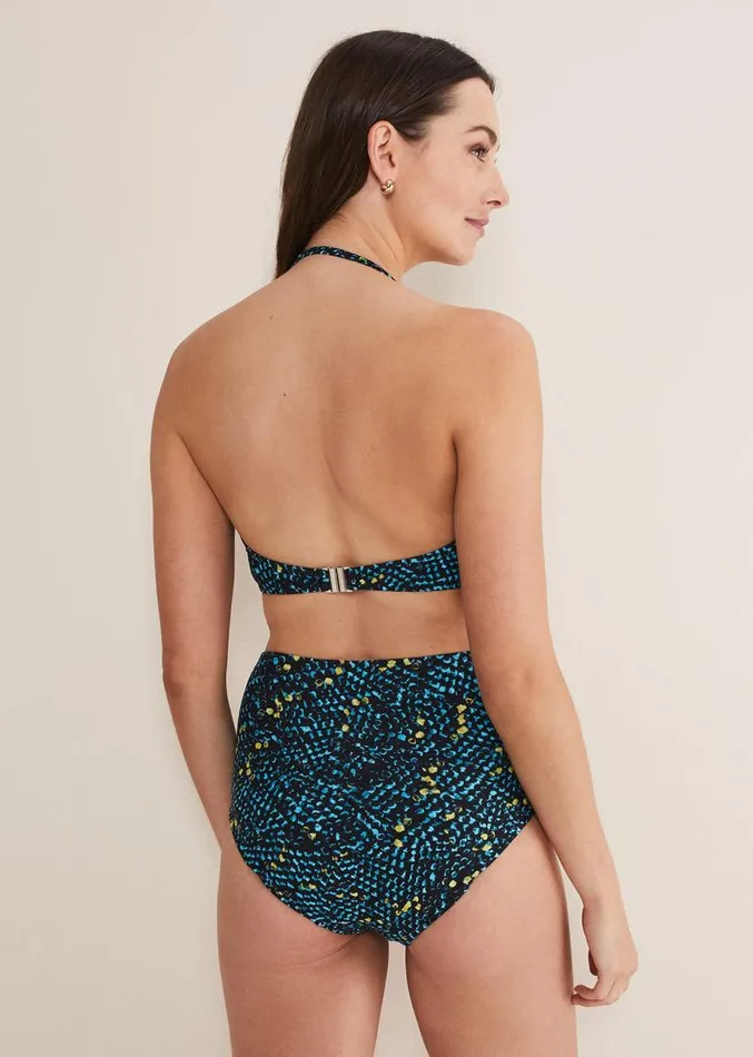 Animal Bikini Bottom Blue Multi Women Phase Eight Swimwear