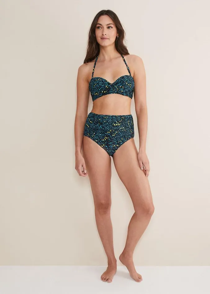Animal Bikini Bottom Blue Multi Women Phase Eight Swimwear