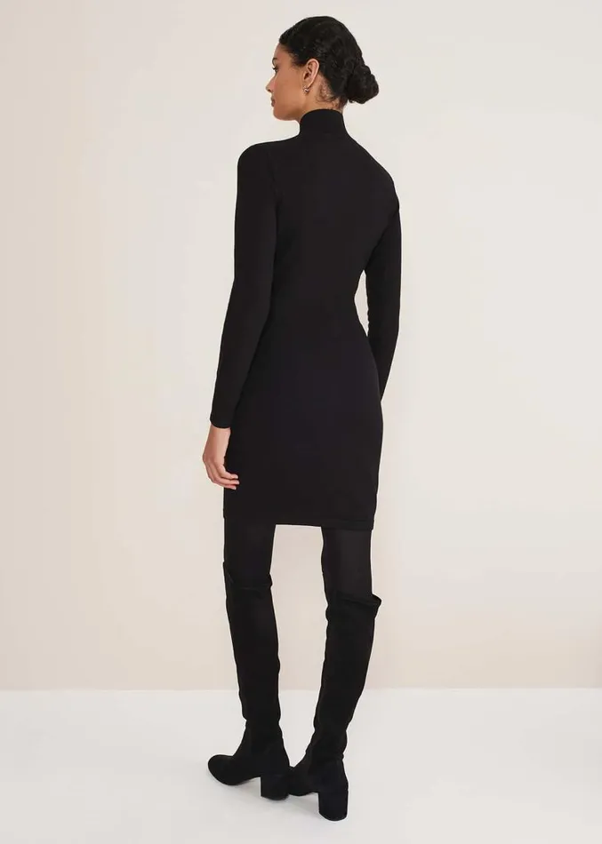 Arden Zip Detail Colourblock Knit Tunic Blackivory Women Phase Eight Dresses Arden Zip Detail Colourblock Knit Tunic Blackivory Women Phase Eight Dresses