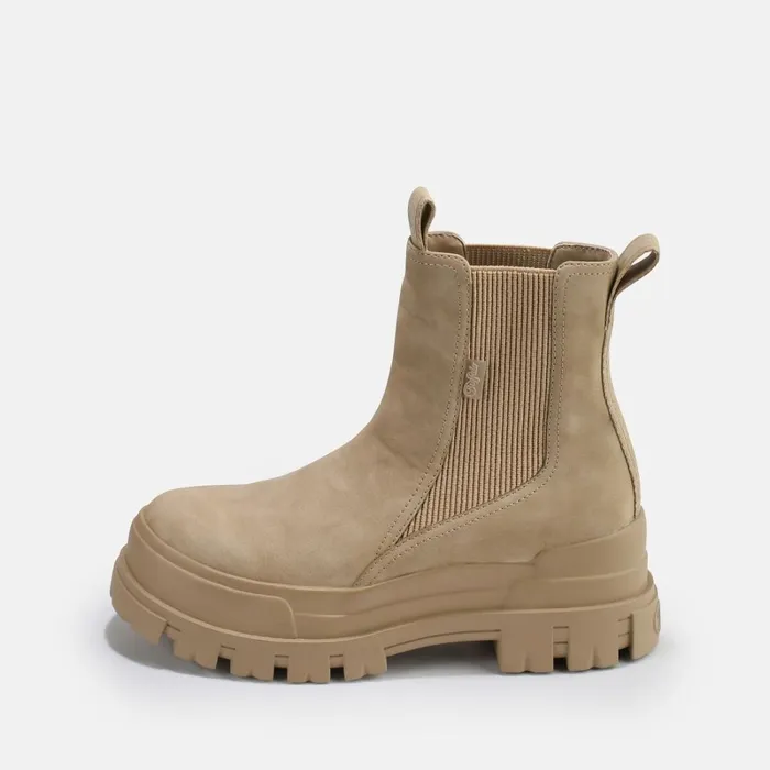 Aspha Chelsea Mid Taupe Buffalo Boots and AnkleBoots Aspha Chelsea Mid Taupe Buffalo Boots and AnkleBoots
