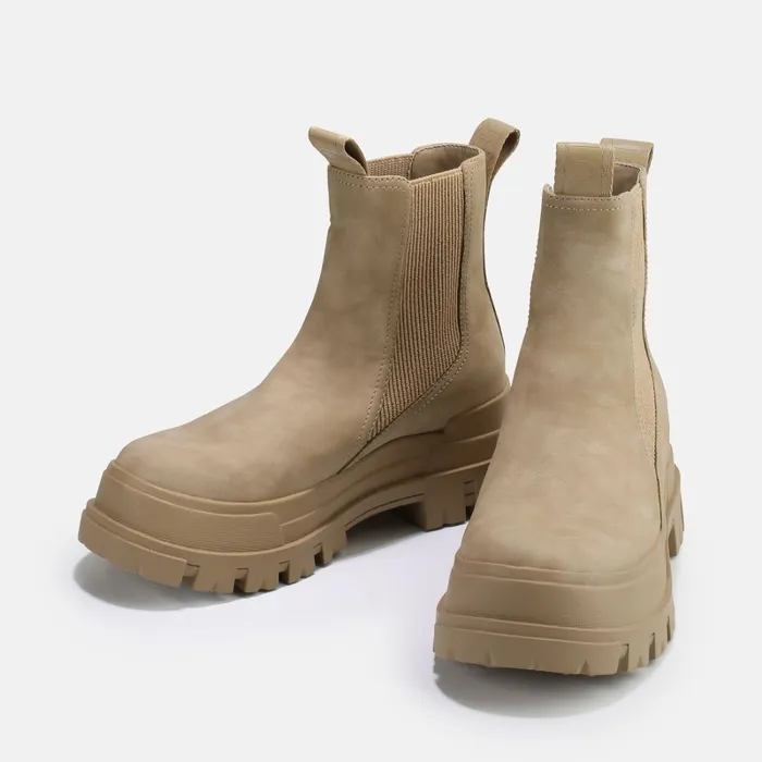Aspha Chelsea Mid Taupe Buffalo Boots and AnkleBoots Aspha Chelsea Mid Taupe Buffalo Boots and AnkleBoots
