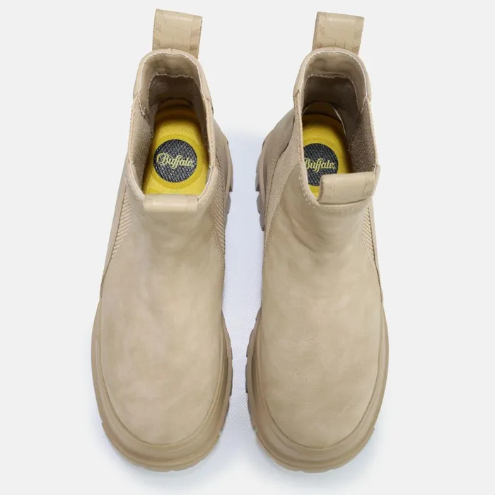 Aspha Chelsea Mid Taupe Buffalo Boots and AnkleBoots Aspha Chelsea Mid Taupe Buffalo Boots and AnkleBoots
