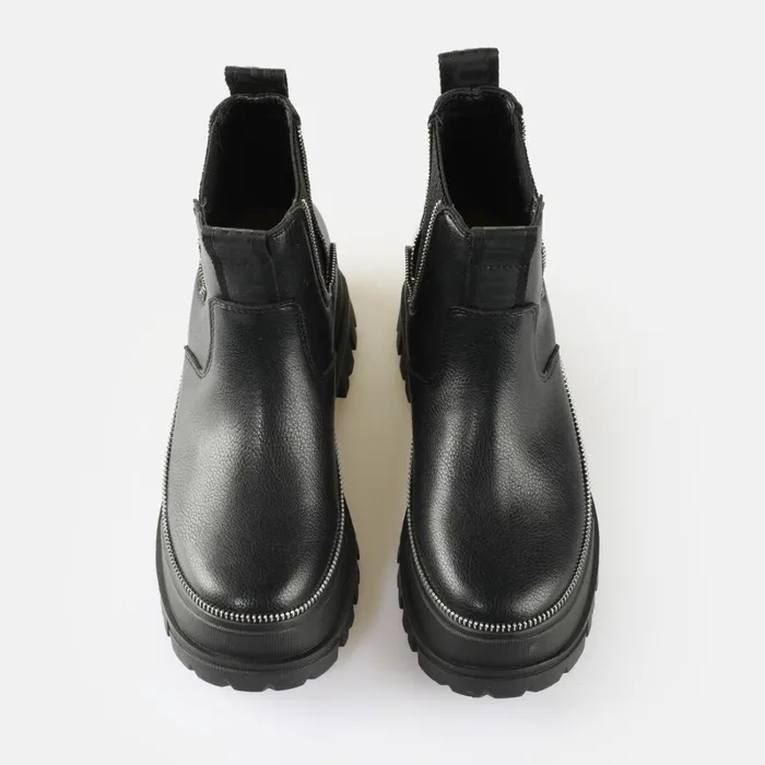 Aspha Chelsea Zip Black Buffalo Boots and AnkleBoots Aspha Chelsea Zip Black Buffalo Boots and AnkleBoots