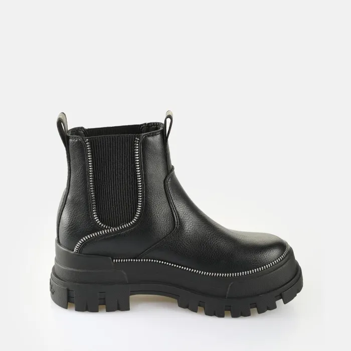 Aspha Chelsea Zip Black Buffalo Boots and AnkleBoots Aspha Chelsea Zip Black Buffalo Boots and AnkleBoots