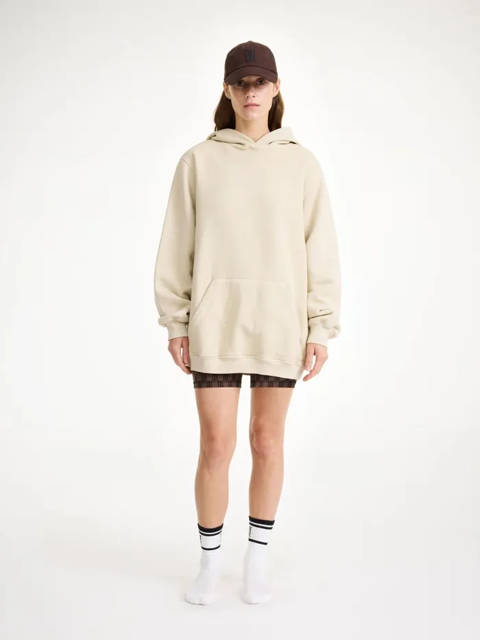 Athleisure Wear Women By Malene Birger Felipa Organic Cotton Hoodie Oyster Gray