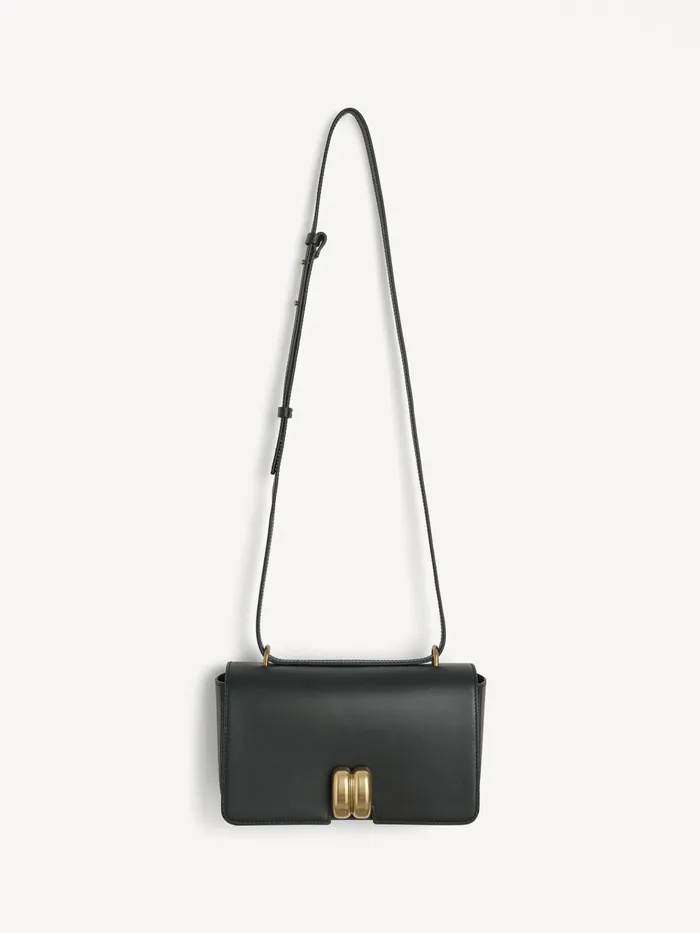 Bags Women By Malene Birger Noval Leather Shoulder Bag Black