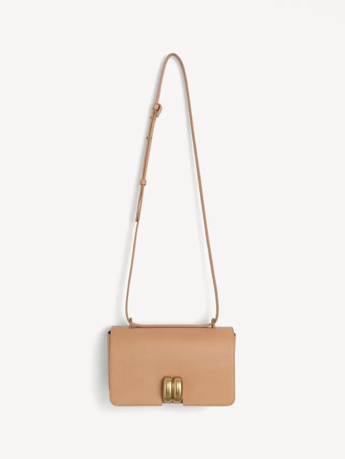 Bags Women By Malene Birger Noval Leather Shoulder Bag Tan