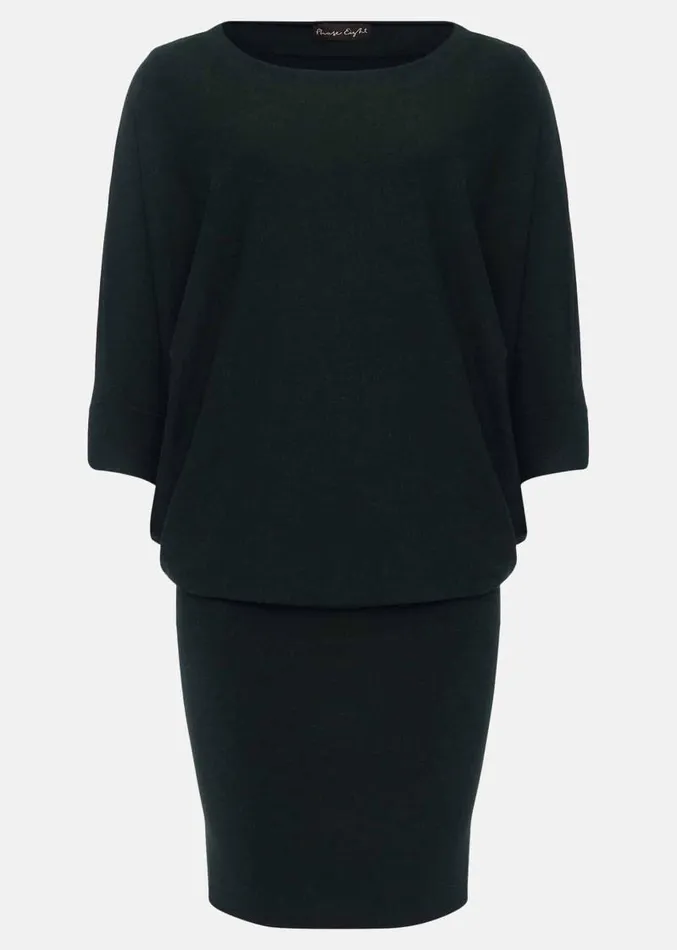Becca Batwing Knit Dress Forest Women Phase Eight Dresses