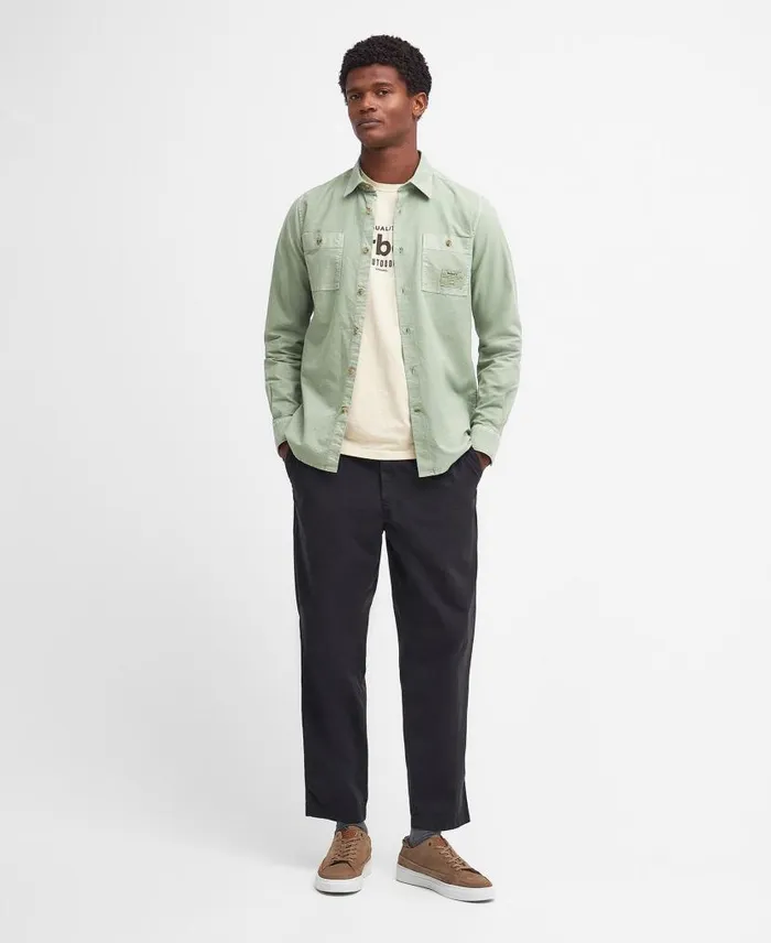 Bentham LongSleeved Shirt Putty Men Barbour Shirts