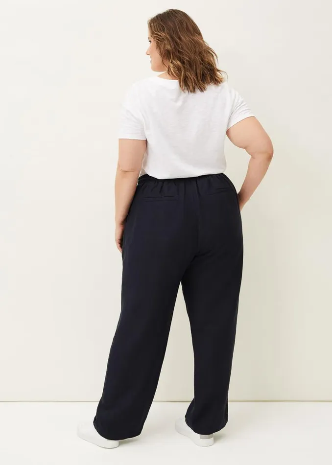 Bethany Linen Trousers Navy Women Phase Eight Trousers