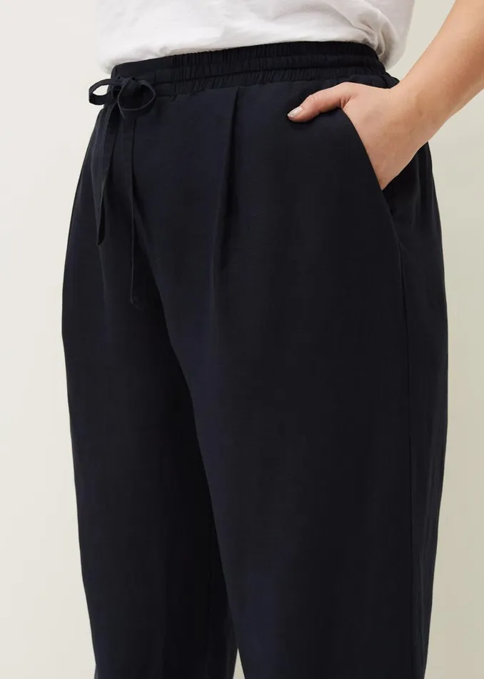 Bethany Linen Trousers Navy Women Phase Eight Trousers