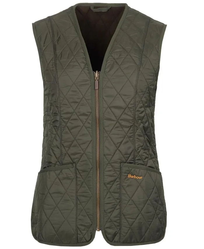 Betty Fleece Liner Dark Olive Women Barbour Gilets and Liners