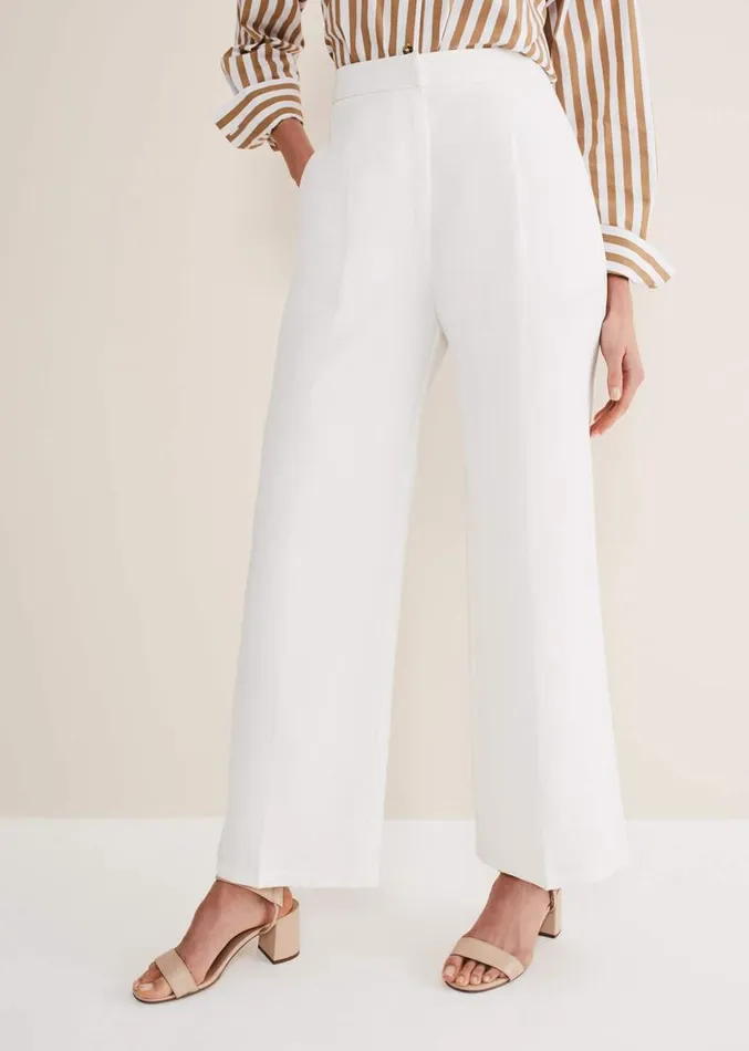 Bianca Wide Leg Suit Trousers Ivory Women Phase Eight Trousers