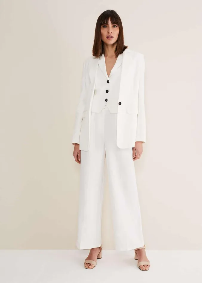 Bianca Wide Leg Suit Trousers Ivory Women Phase Eight Trousers
