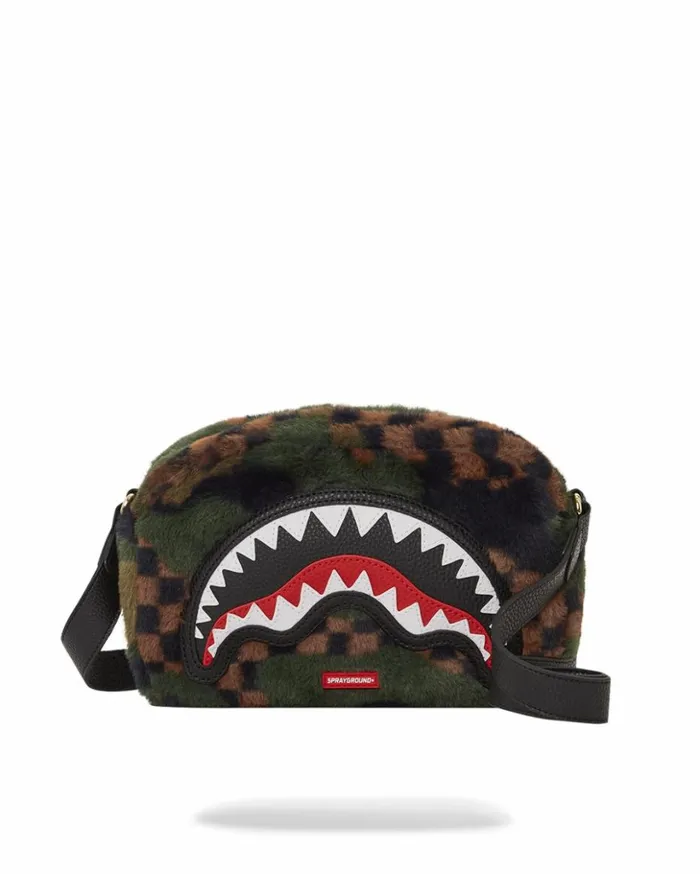 BIG SKY FUR SHARK MESSENGER BRICK BAG Bags SPRAYGROUND