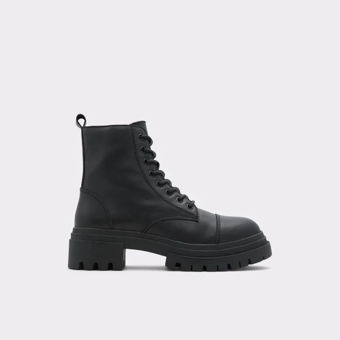 Bigmark Black Leather Smooth Women ALDO Boots