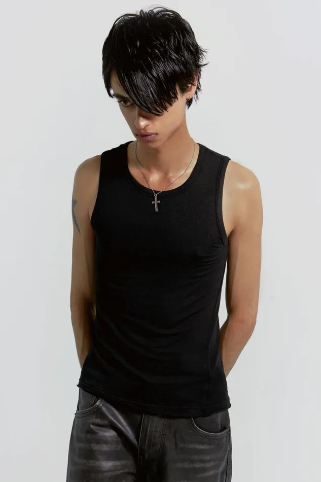 Black Mist Vest Black Men Jaded London Vests