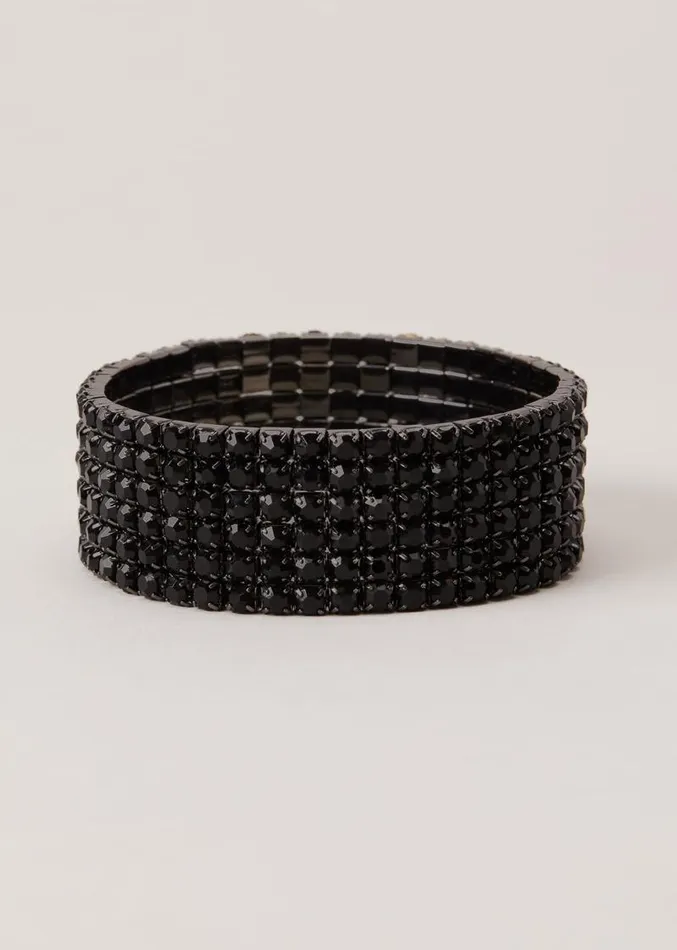 Black Sparkle Cuff Bracelet Black Women Phase Eight Jewellery