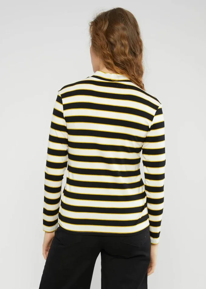 Blutsgeschwister Breton Shirt Lonely Lips Turtle White Women Tops