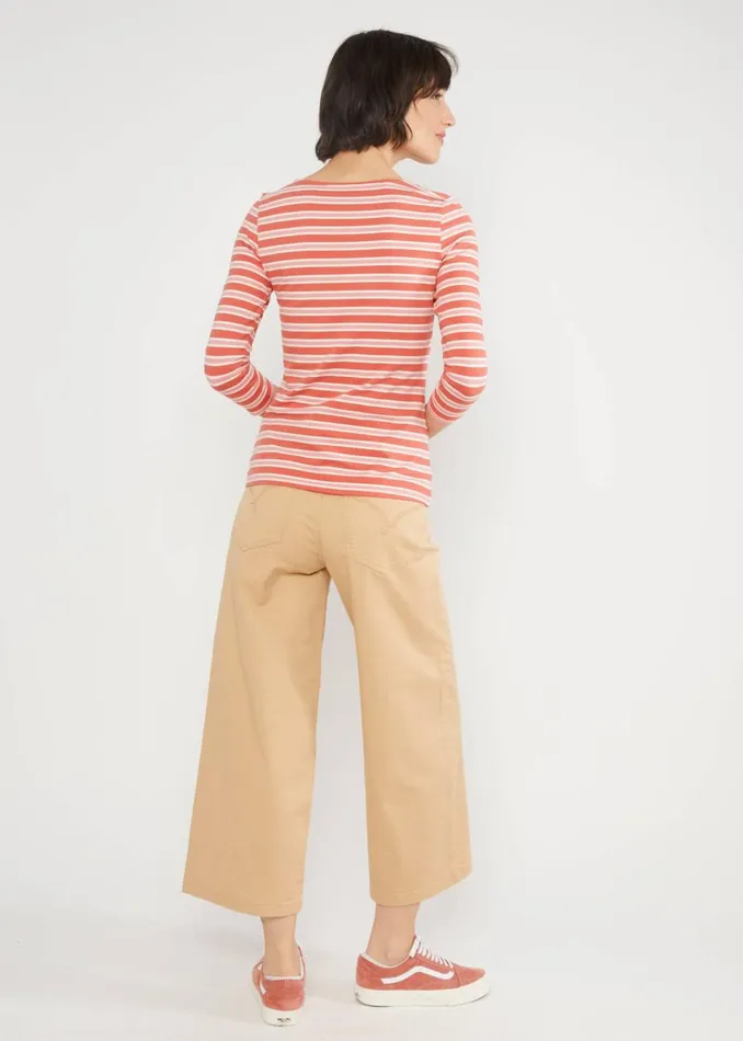 Blutsgeschwister Breton Shirt Oh Marine Red Women Tops