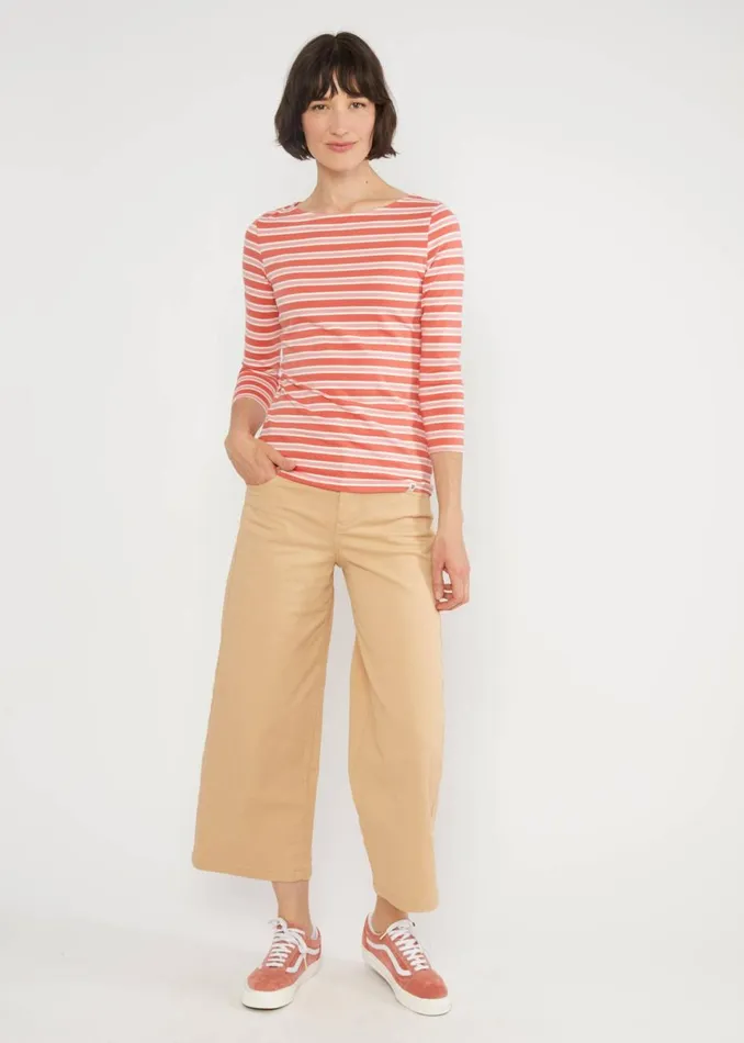 Blutsgeschwister Breton Shirt Oh Marine Red Women Tops