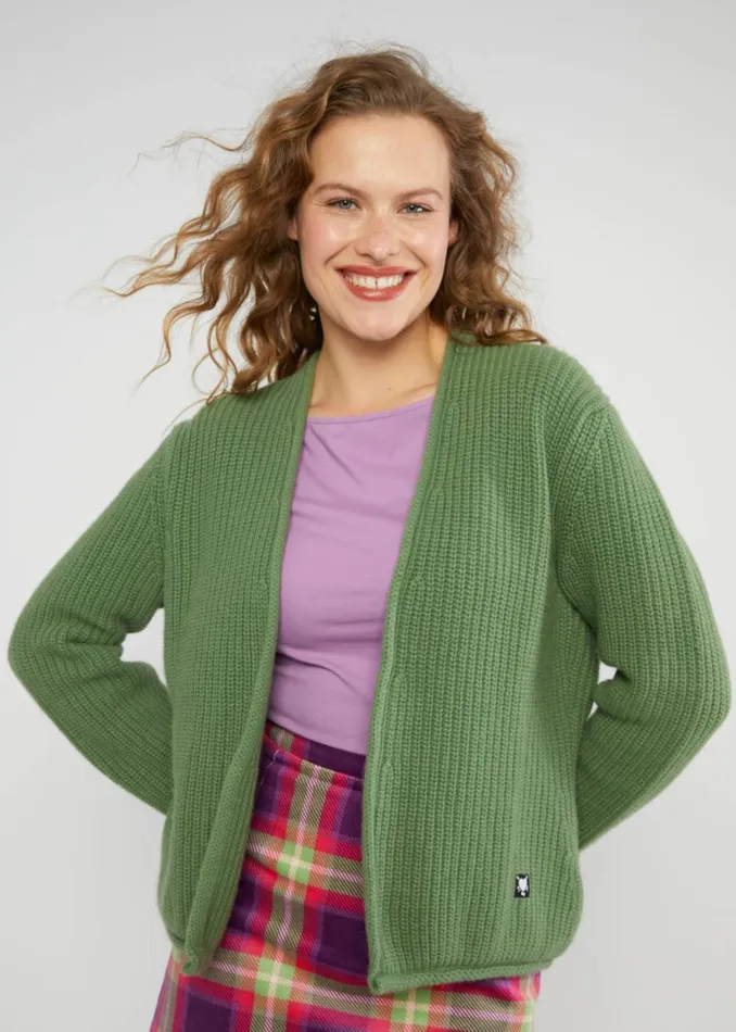 Blutsgeschwister Cardigan Aran And Eve Green Women Cardigans