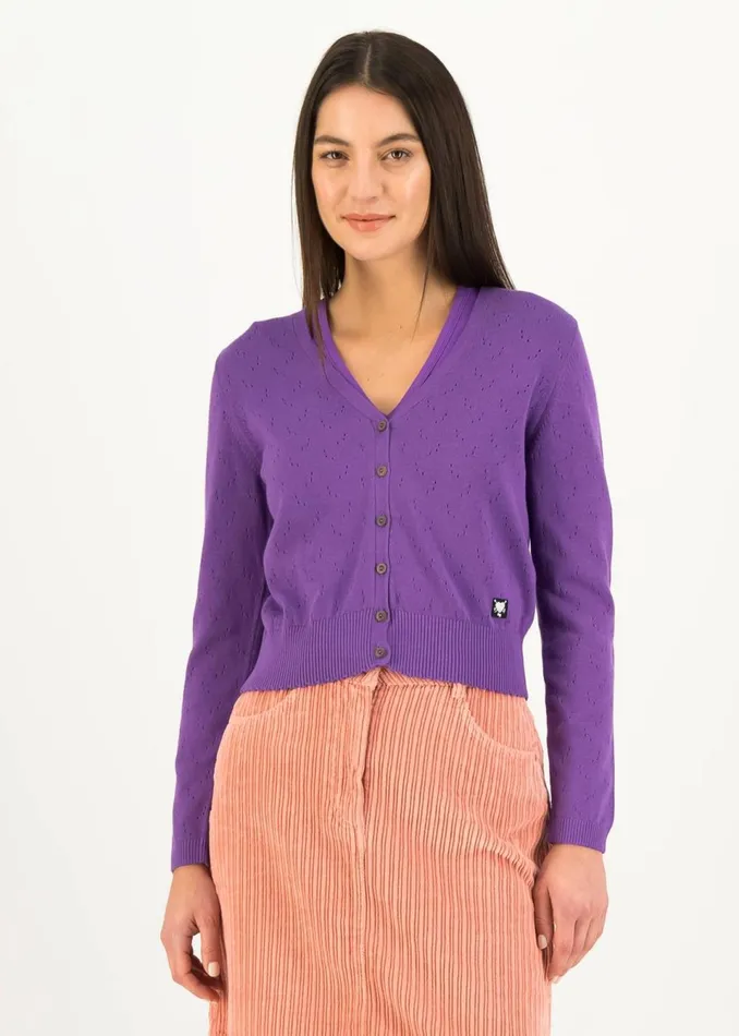 Blutsgeschwister Cardigan Save The World Purple Women Cardigans