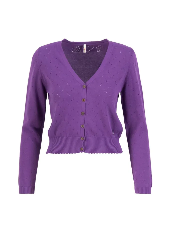 Blutsgeschwister Cardigan Save The World Purple Women Cardigans