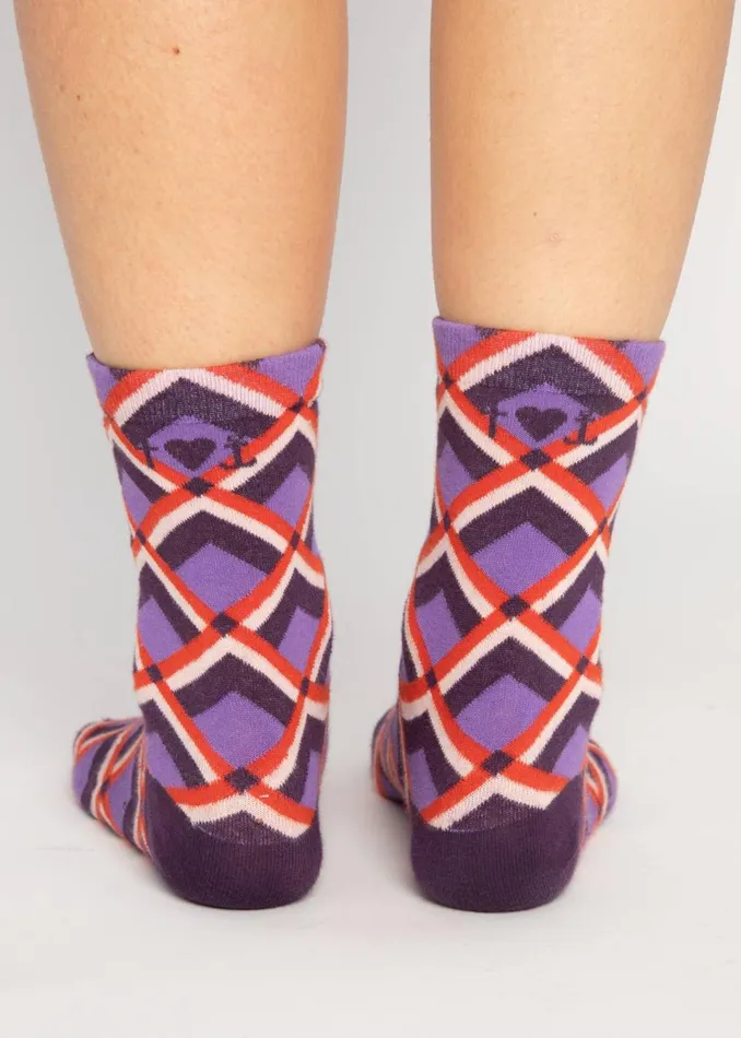 Blutsgeschwister Cotton Socks Sensational Steps Purple Women Socks