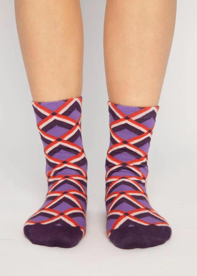 Blutsgeschwister Cotton Socks Sensational Steps Purple Women Socks