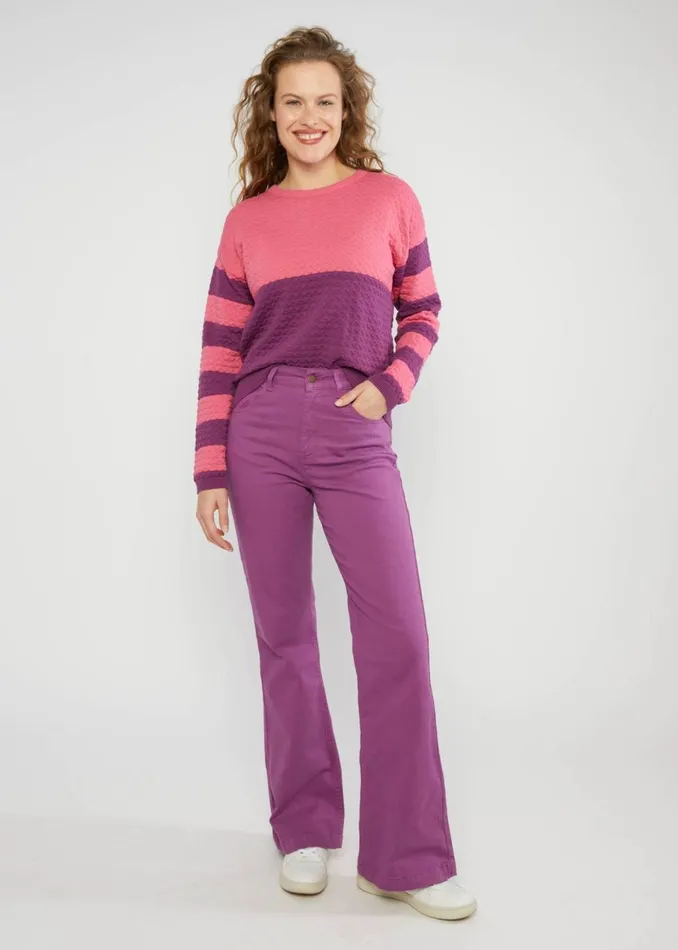 Blutsgeschwister Flares Yes We Flare Purple Women Trousers