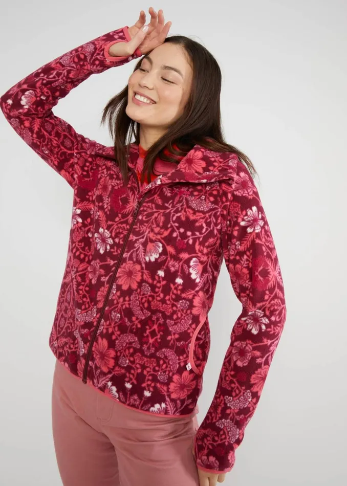 Blutsgeschwister Fleece Jacket Httenzauber Pink Women Sweatshirts and Hoodies