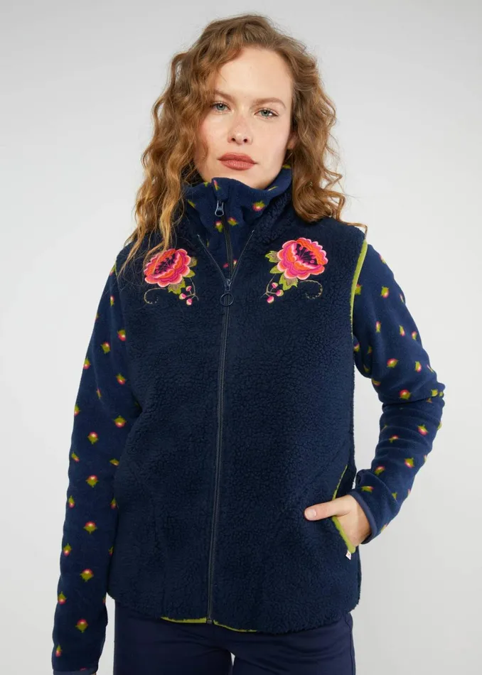 Blutsgeschwister Gilet Smoochy Woods Vest Blue Women Sweatshirts and Hoodies