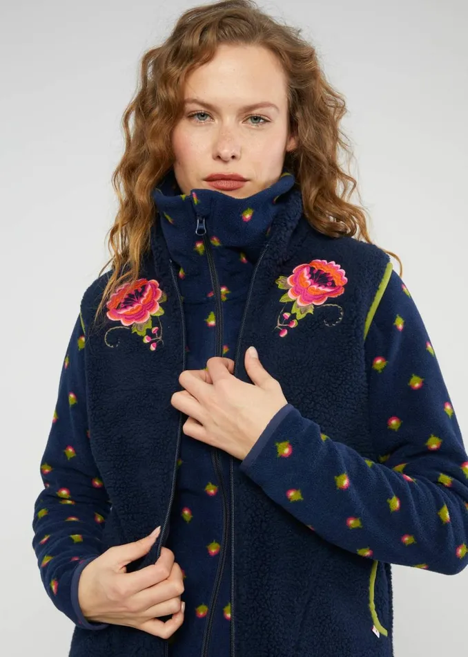 Blutsgeschwister Gilet Smoochy Woods Vest Blue Women Sweatshirts and Hoodies