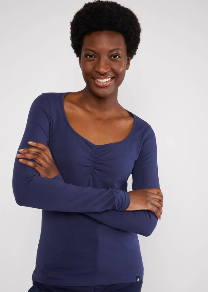 Blutsgeschwister Jersey Top Balconnet Fminin Blue Women Tops