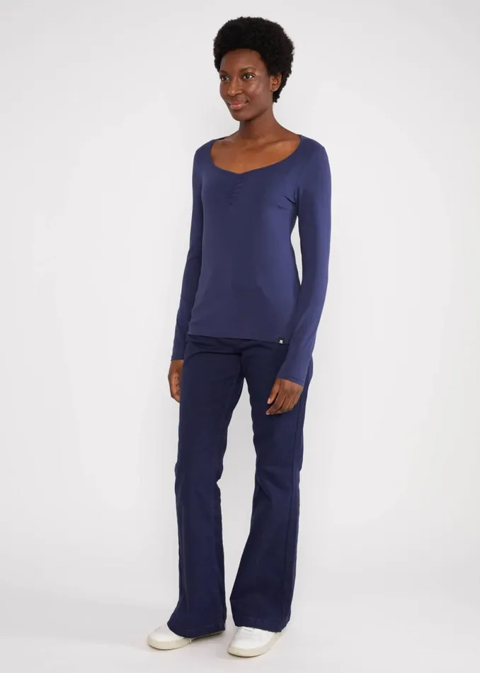 Blutsgeschwister Jersey Top Balconnet Fminin Blue Women Tops