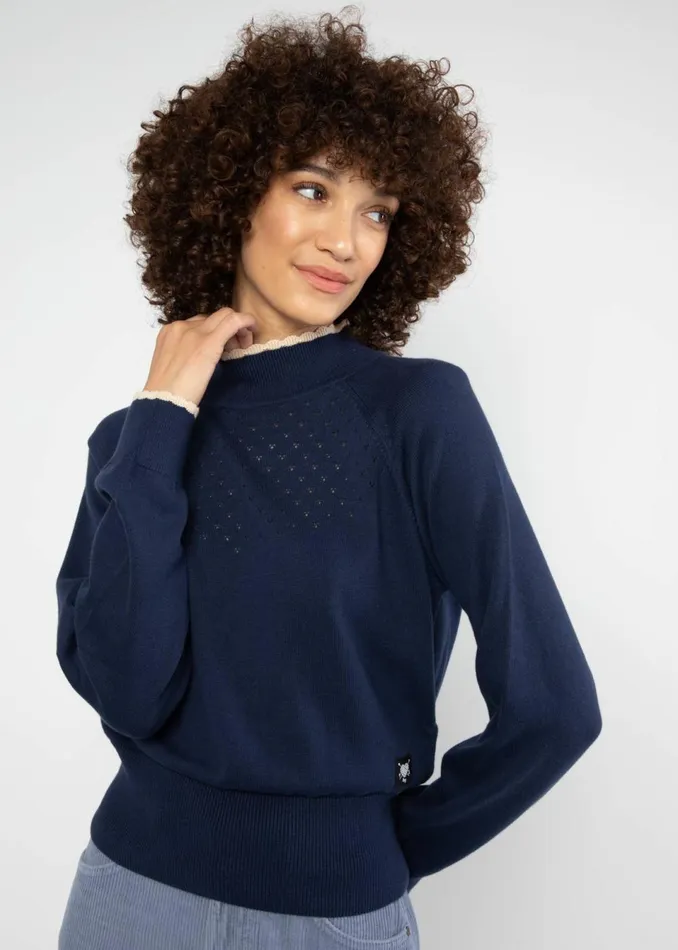 Blutsgeschwister Knitted Jumper Delicious Minds Blue Women Knitted Jumpers