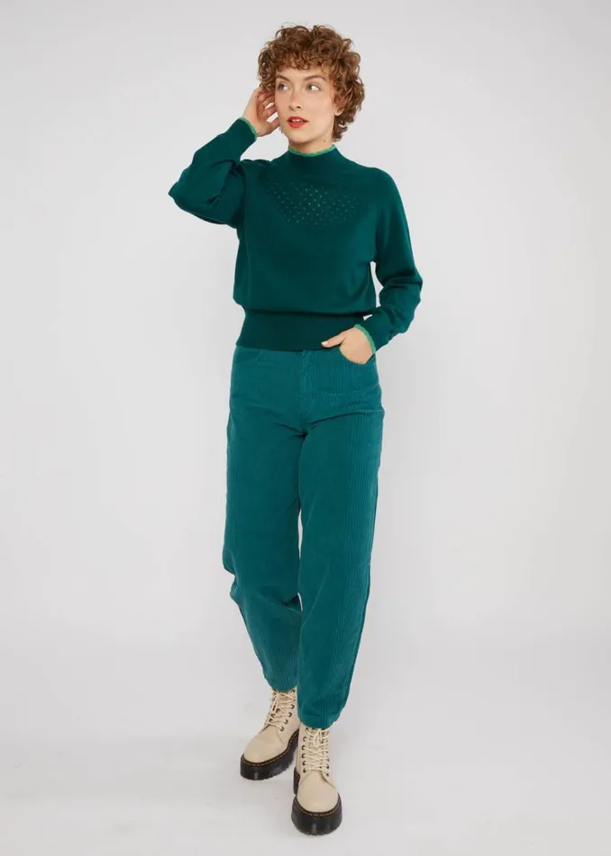 Blutsgeschwister Knitted Jumper Delicious Minds Green Women Knitted Jumpers