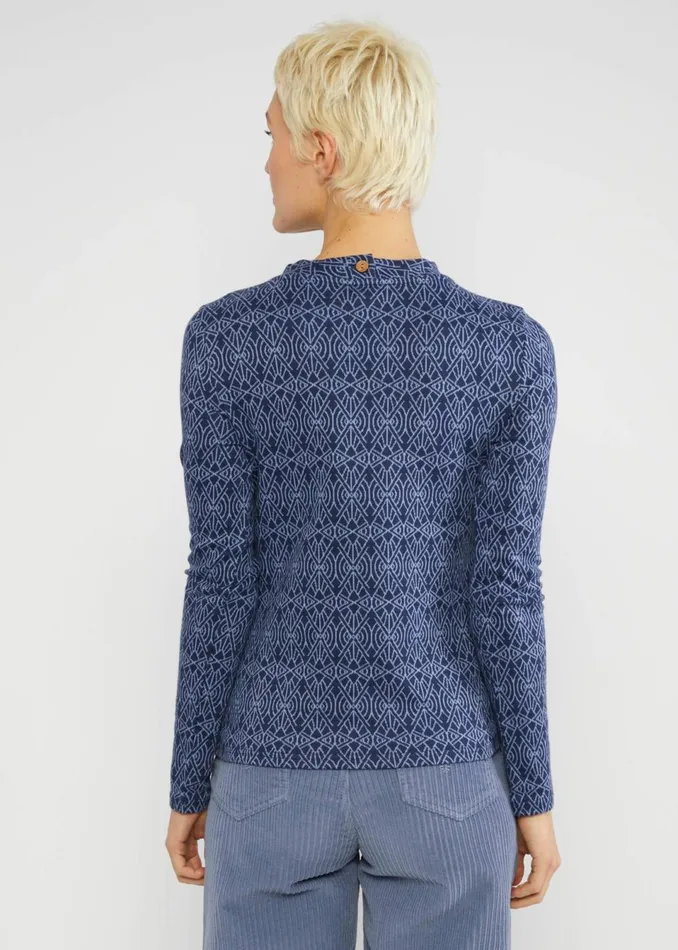 Blutsgeschwister Knitted Top Safe And Warm Turtle Blue Women Knitted Jumpers